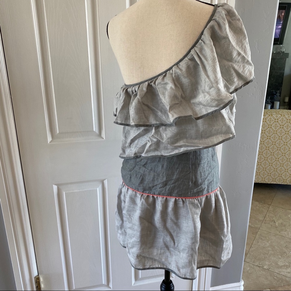 Thread Social One Shoulder Ruffle Dress Size 6 - Picture 2 of 6